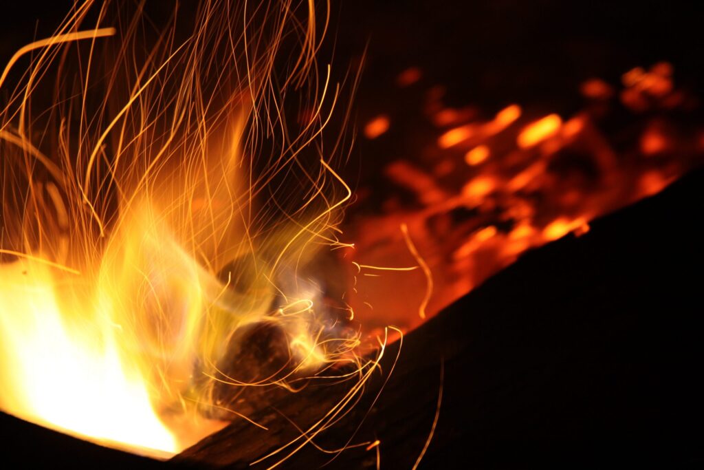 Flames with sparks Pyrotec